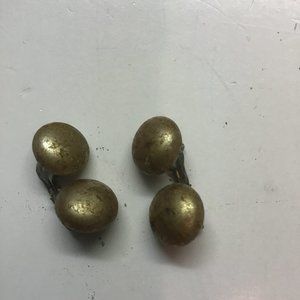 Vintage Pearlized Gold Cuff Links